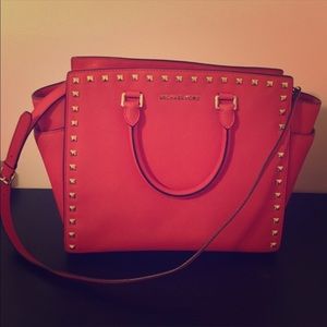 Large Michael Kors Selma with studs! HALF OFF!